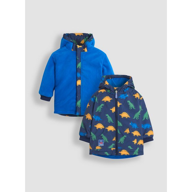 Buy JOJO MAMAN BEBE Dinosaur Reversible Fleece Lined Jacket 12 18 months Coats and jackets Tu