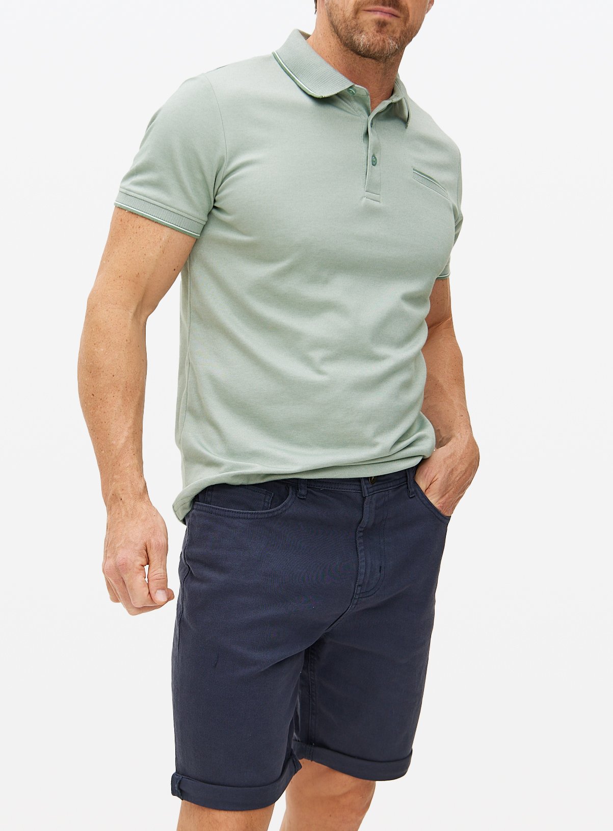 Garment Dye Denim Shorts 