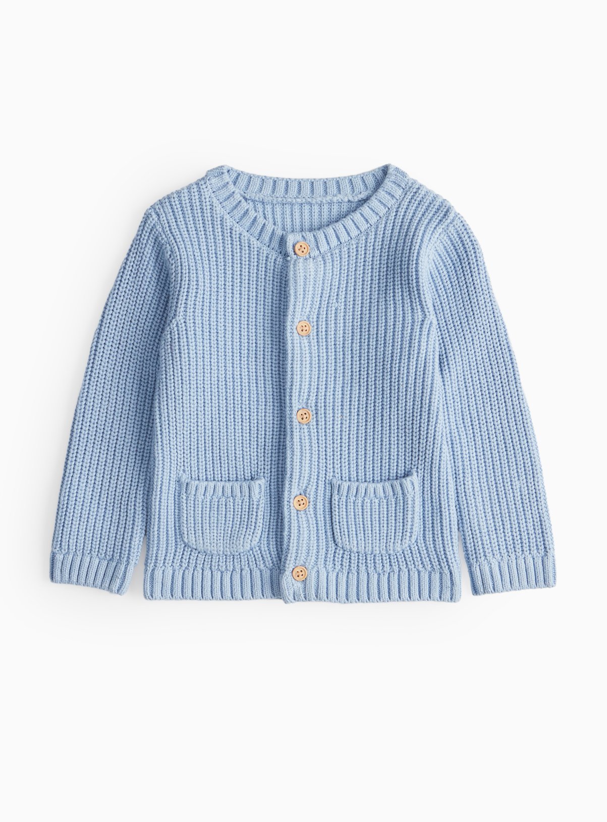 Blue Embroidered Little One Knit Cardigan