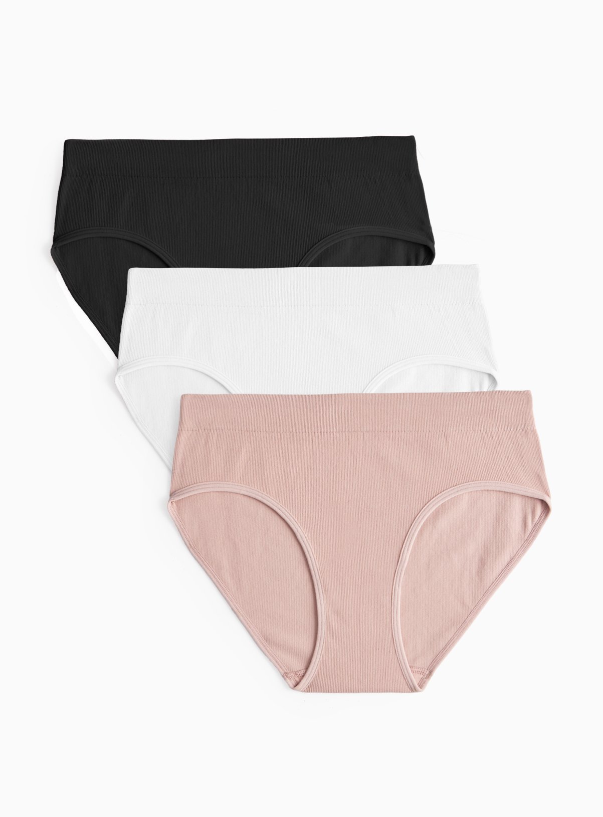 Neutral Rib Seamfree High Leg Knickers 3 Pack 