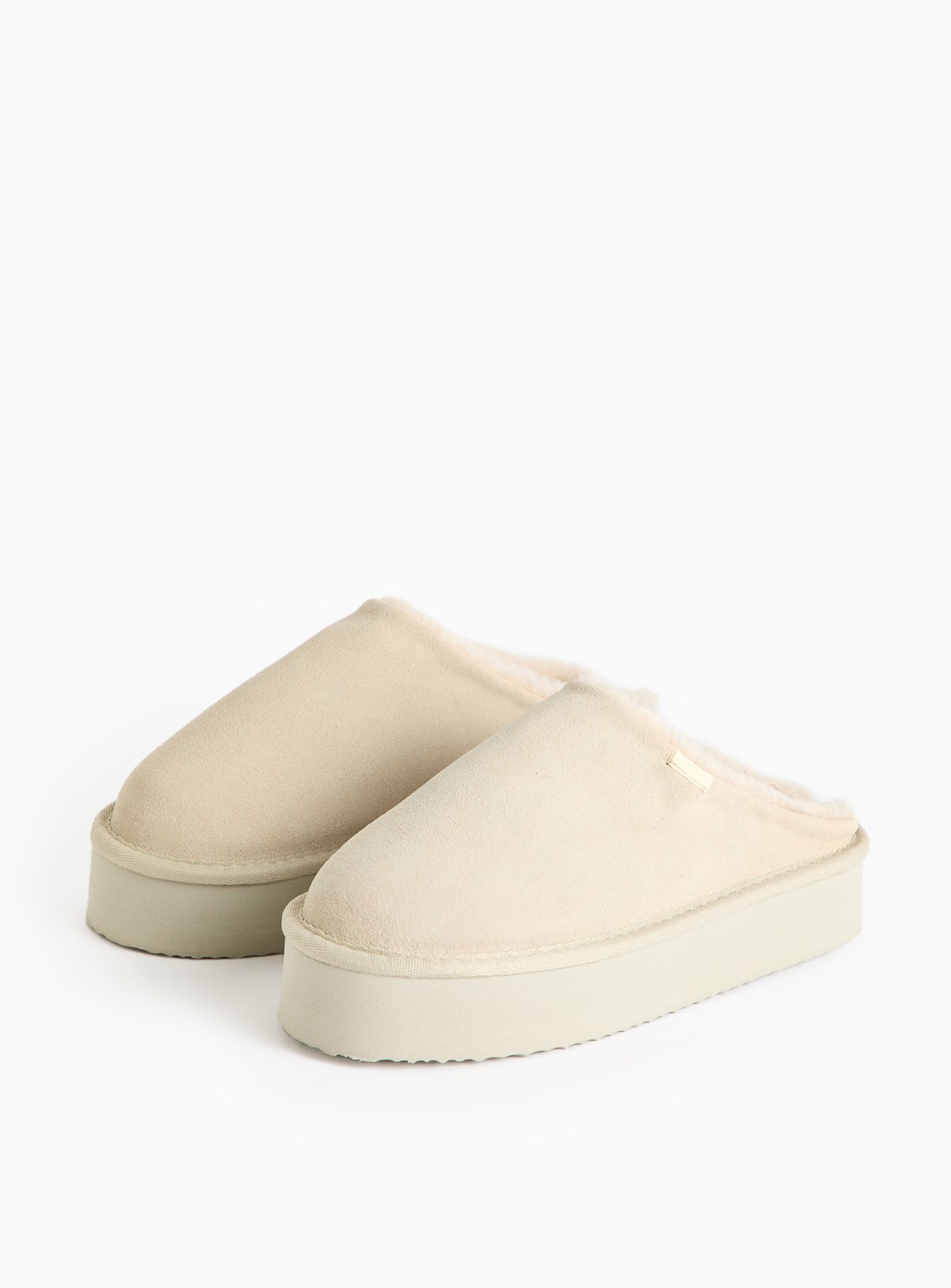 totes®  Suede Platform Mule Slippers 