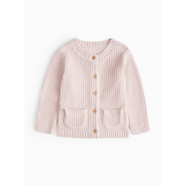 Buy Pink Embroidered Little One Knit Cardigan Up to 1 mth | Jumpers and cardigans | Tu