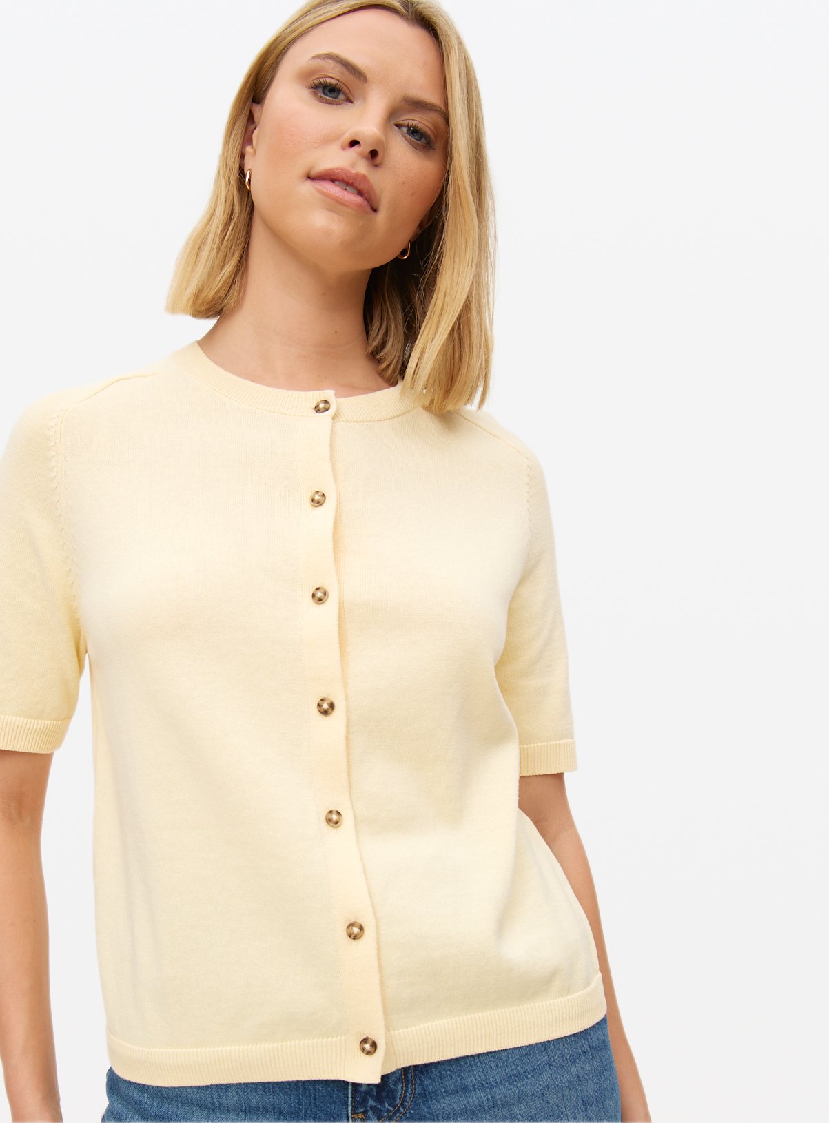 Raglan Short Sleeve Cardigan 