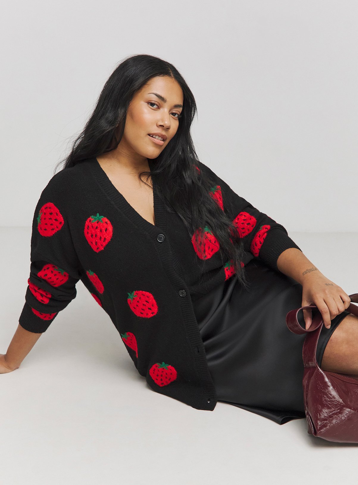 SIMPLY BE Strawberry Cardigan