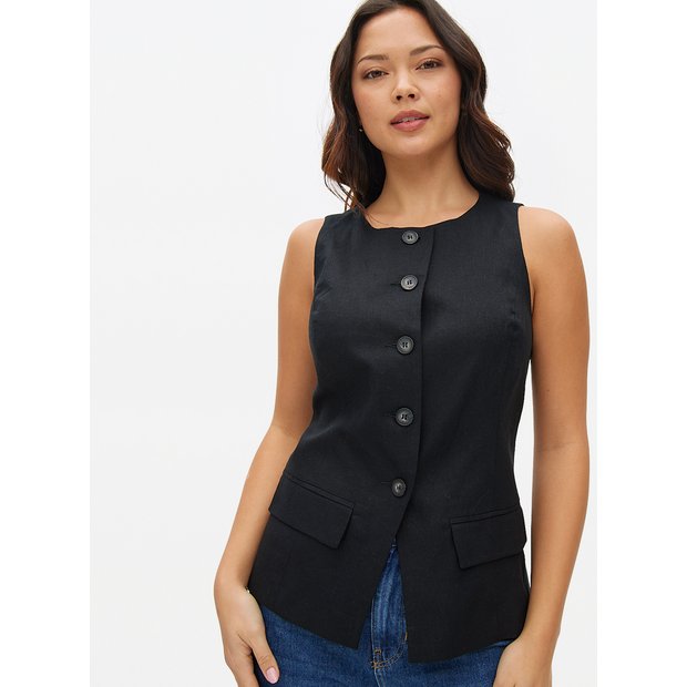 Waistcoats Sale Ladies Fancy Waistcoats Buy Black Tailored Linen