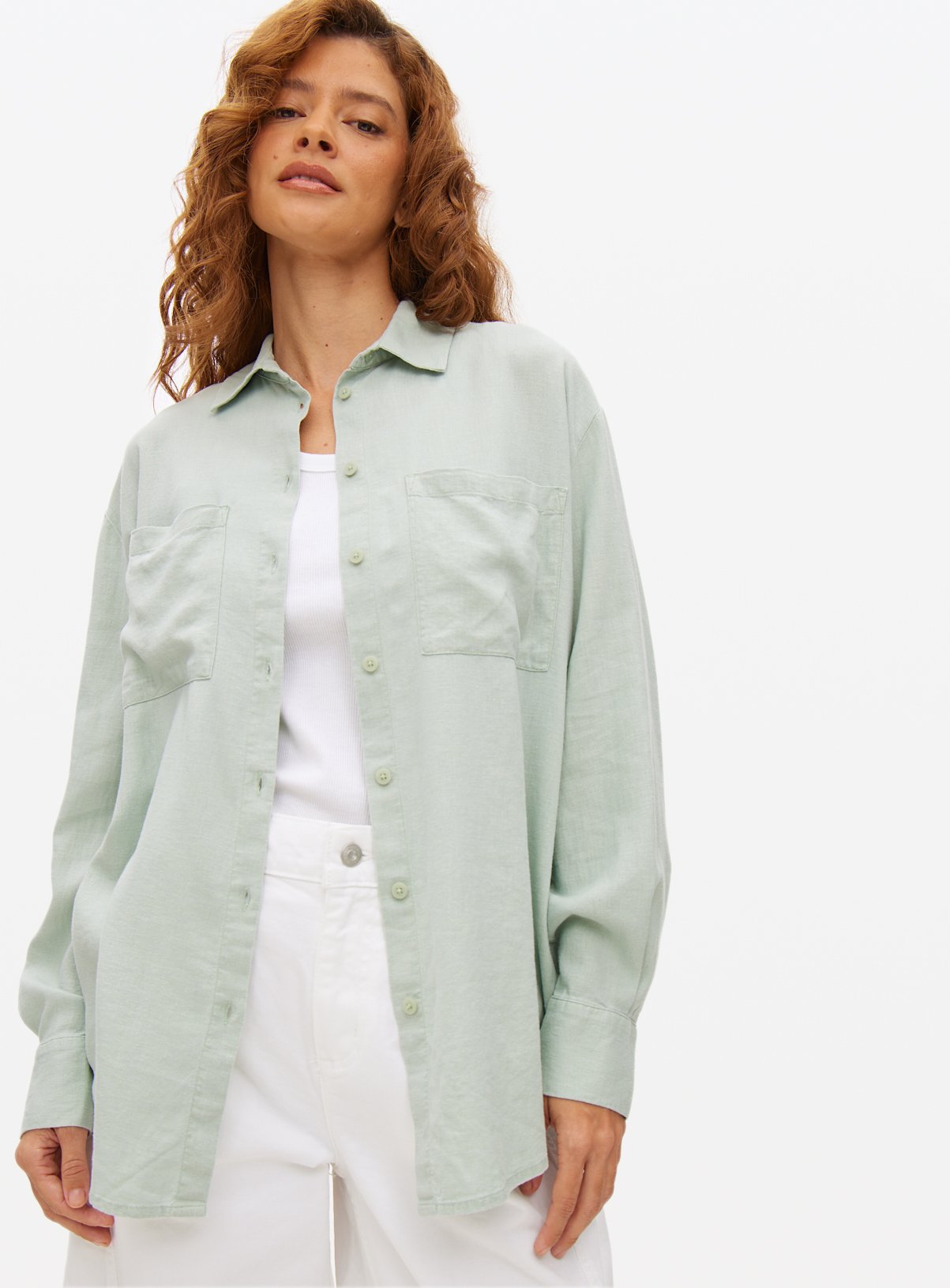 Relaxed Linen Blend Shirt 