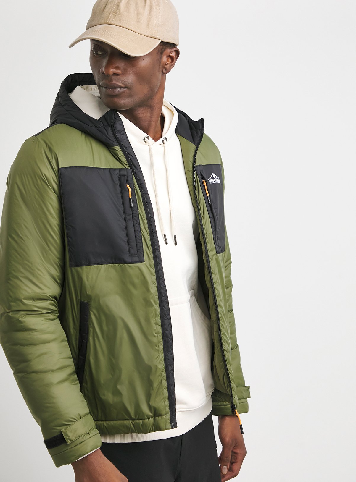 SNOWDONIA Shower Proof Wadded Colour Block Jacket
