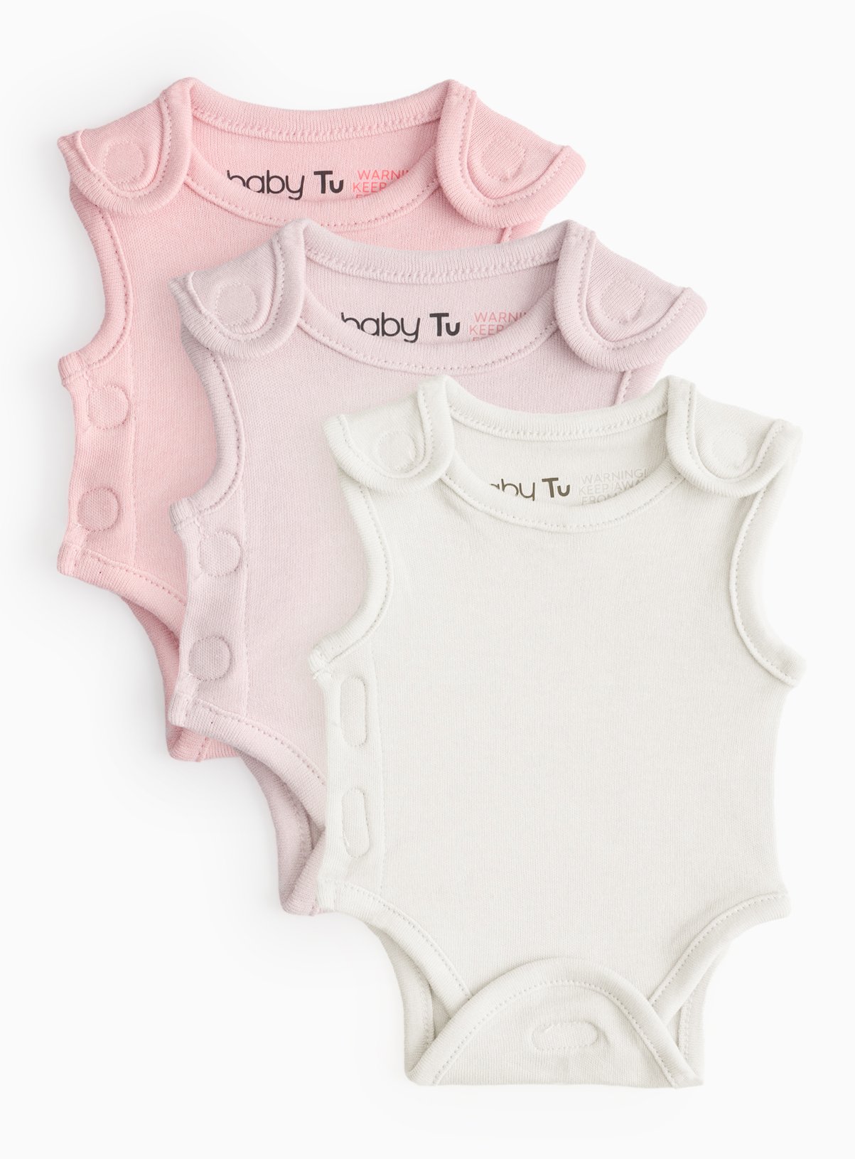 Pink Premature Bodysuits 3 Pack 