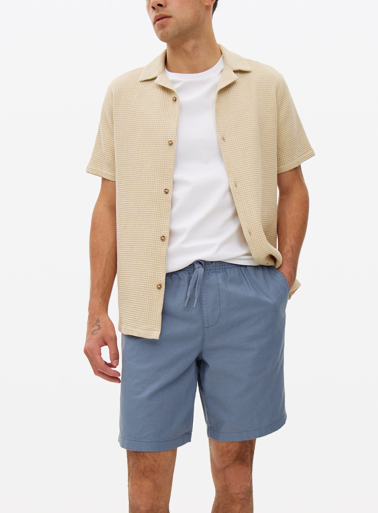 Drawstring Cotton Shorts 