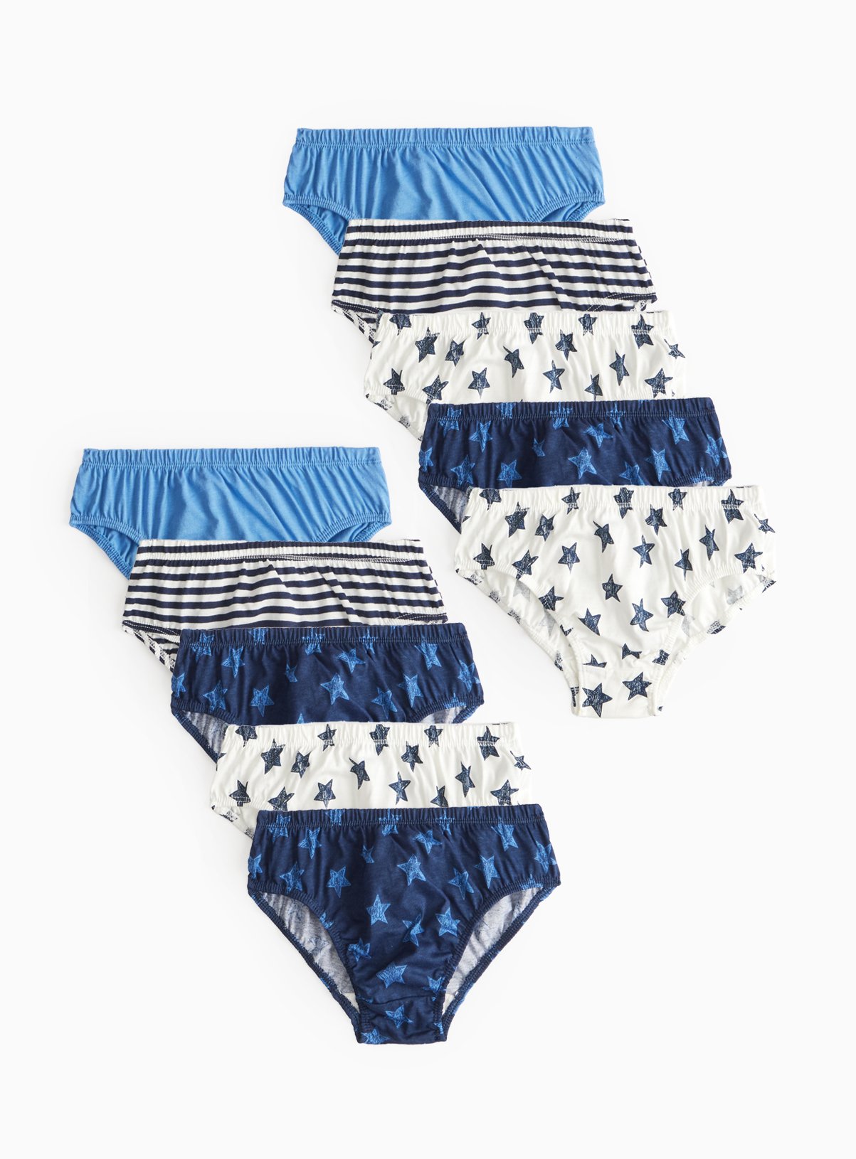 Star & Stripe Printed Briefs 10 Pack