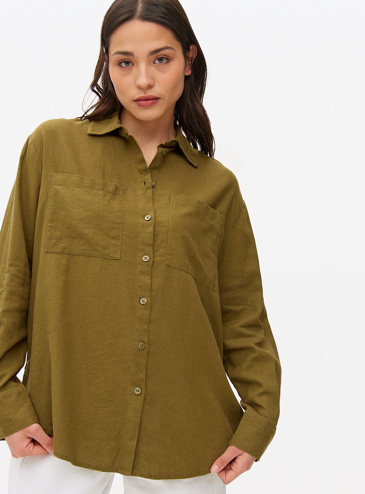 Linen Relaxed-Fit Shirt 