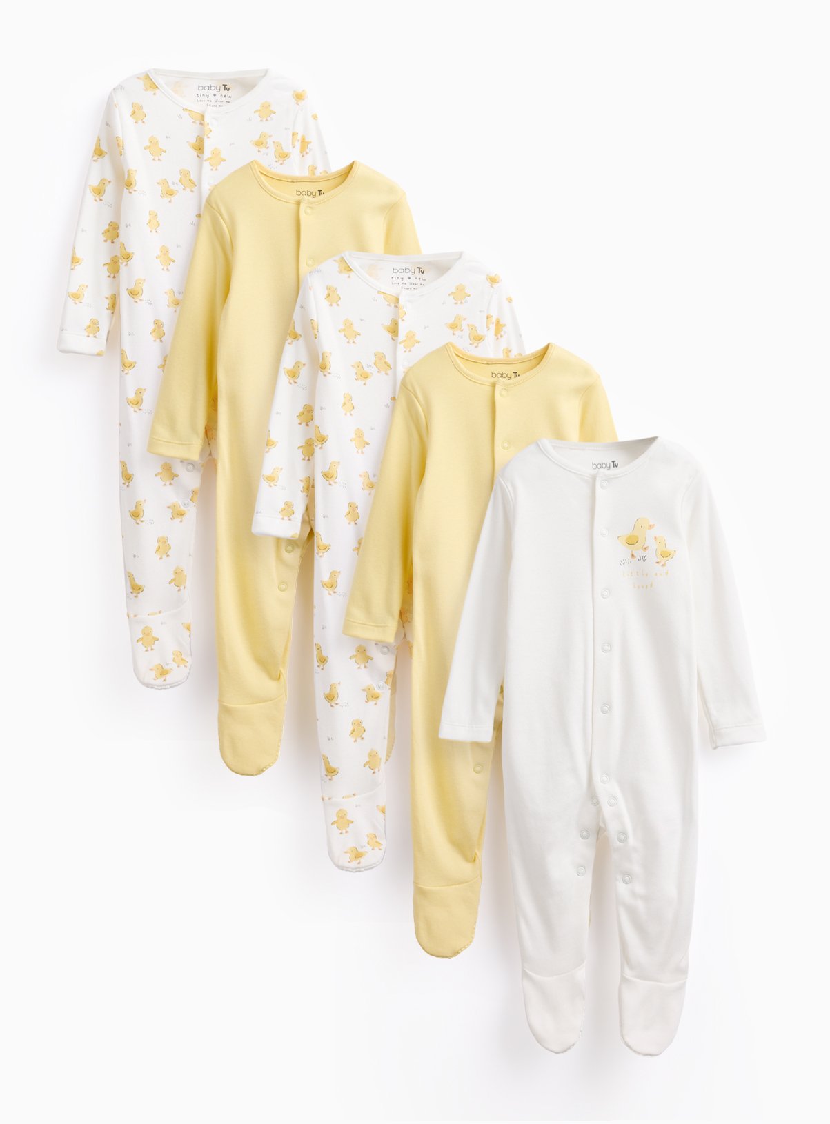 Duck Printed Bodysuit 5 Pack 9-12 months
