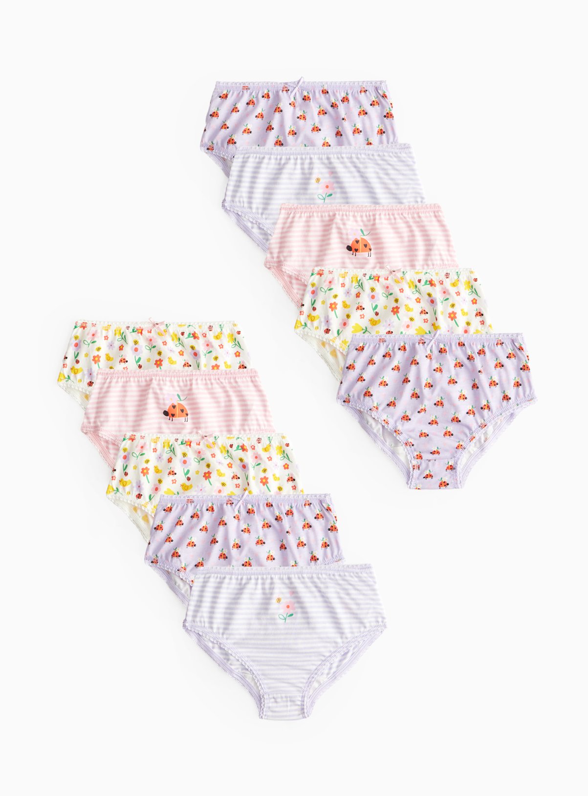 Ladybird Floral Print Briefs 10 Pack 