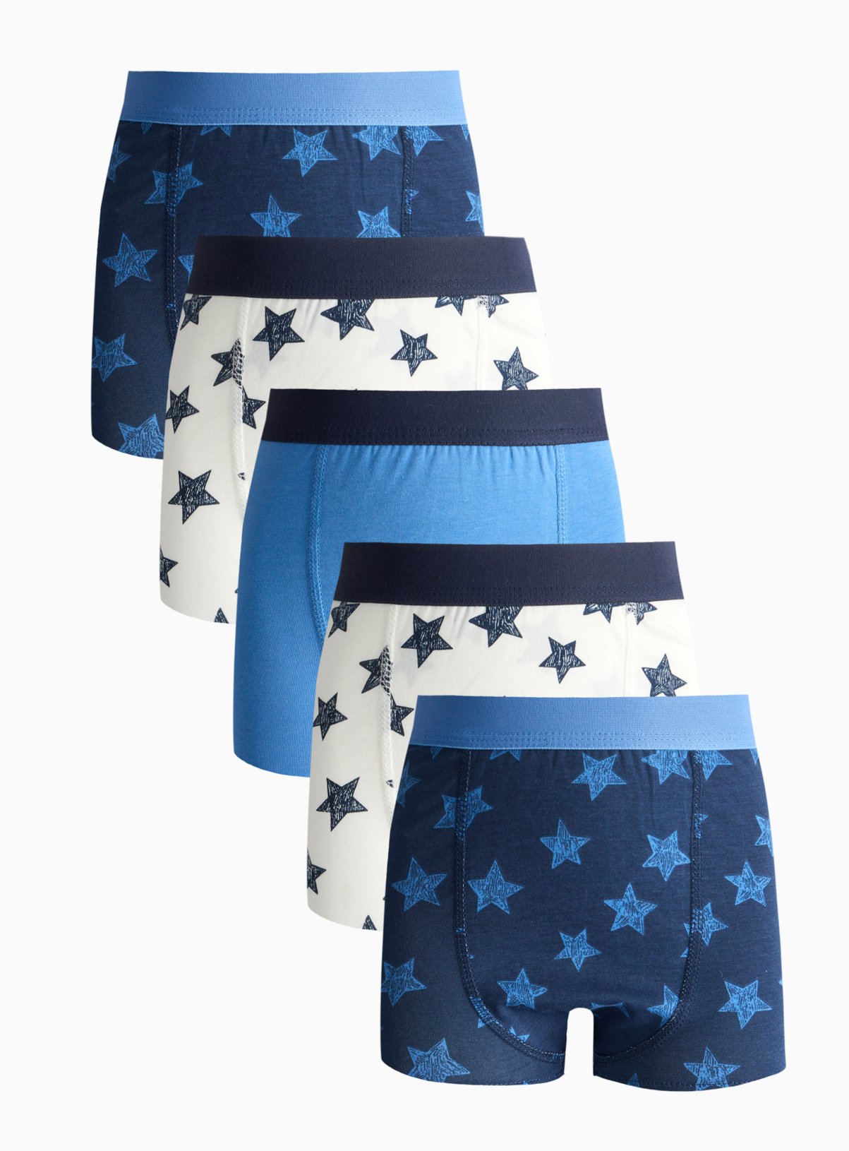 Blue Star Printed Trunks 5 Pack