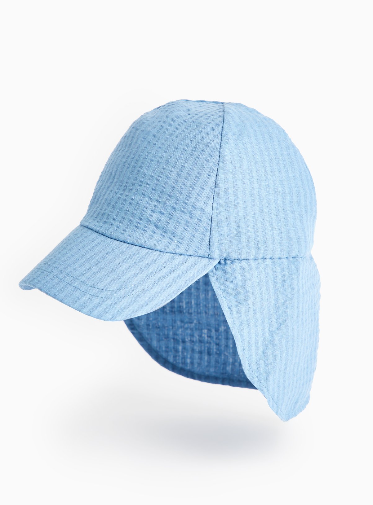 Blue Textured Stripe Keppi Hat  