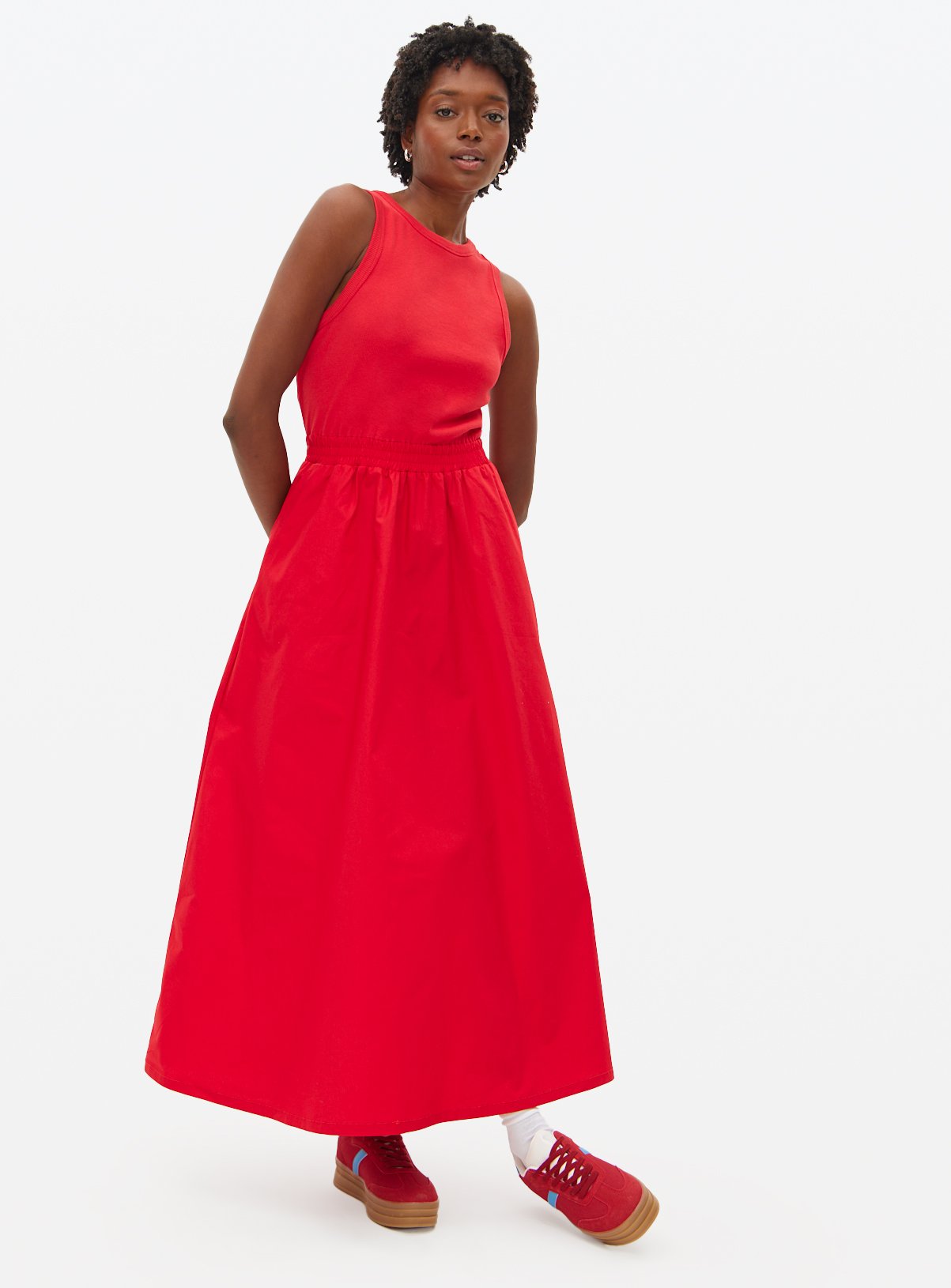 Combined Racer Midi Dress