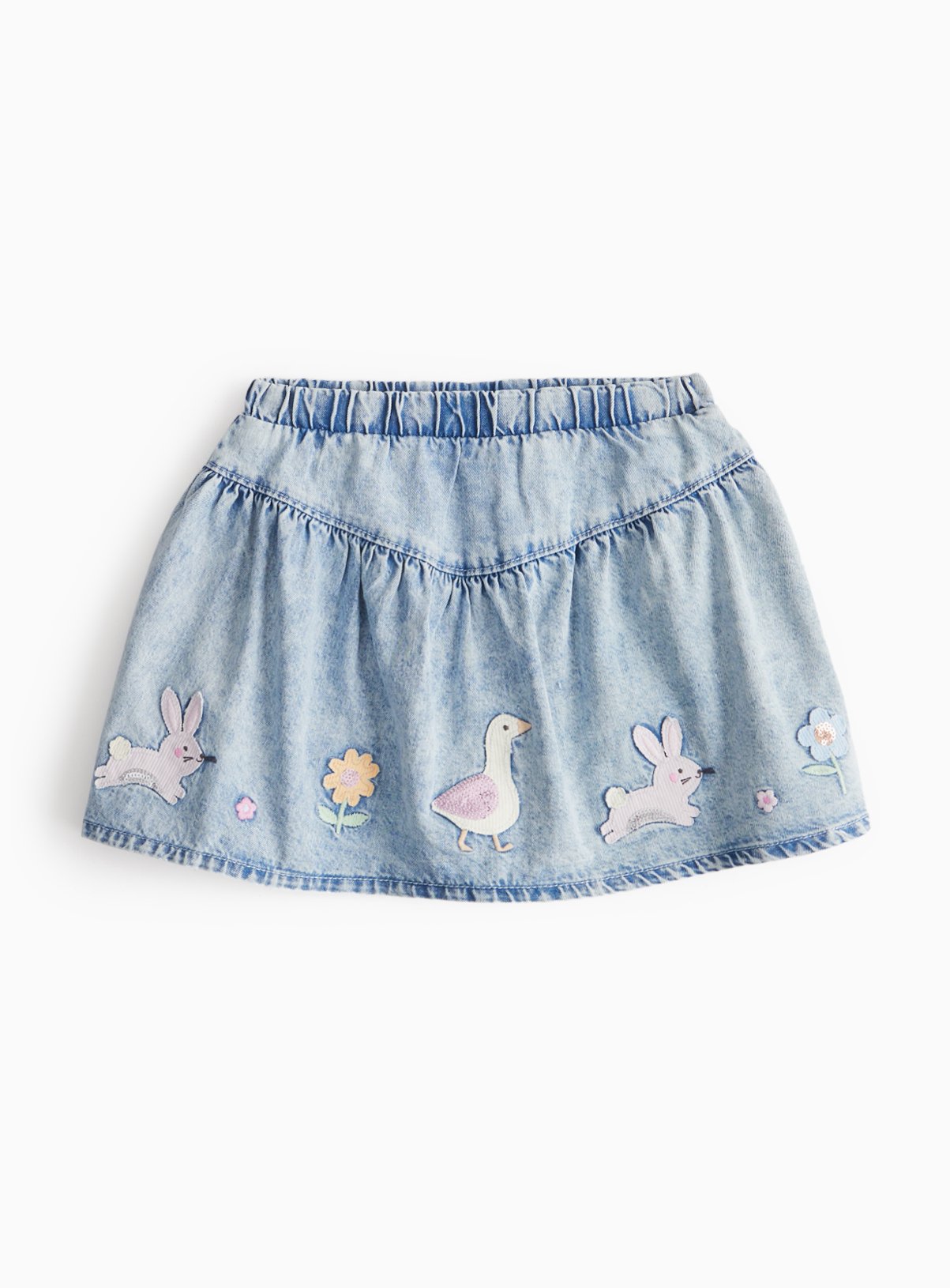 Denim Easter Bunny Skort