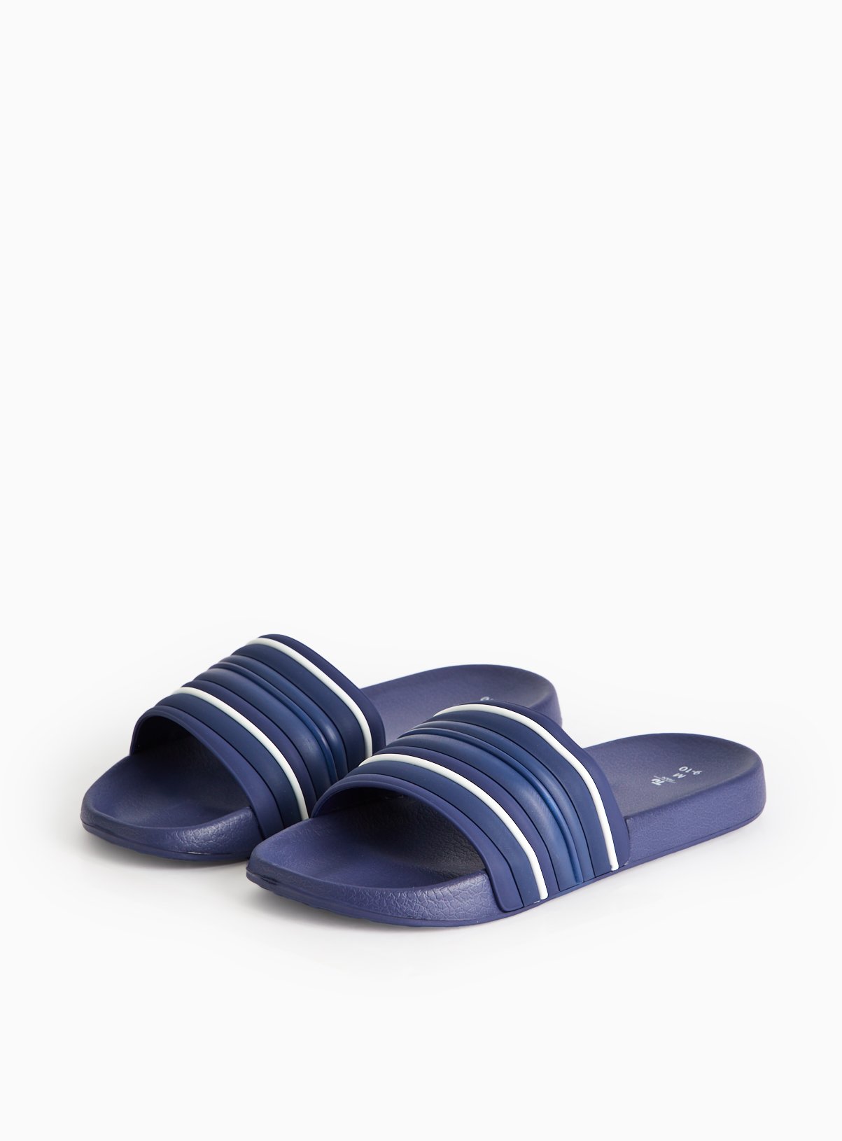 Navy Stripe Sliders