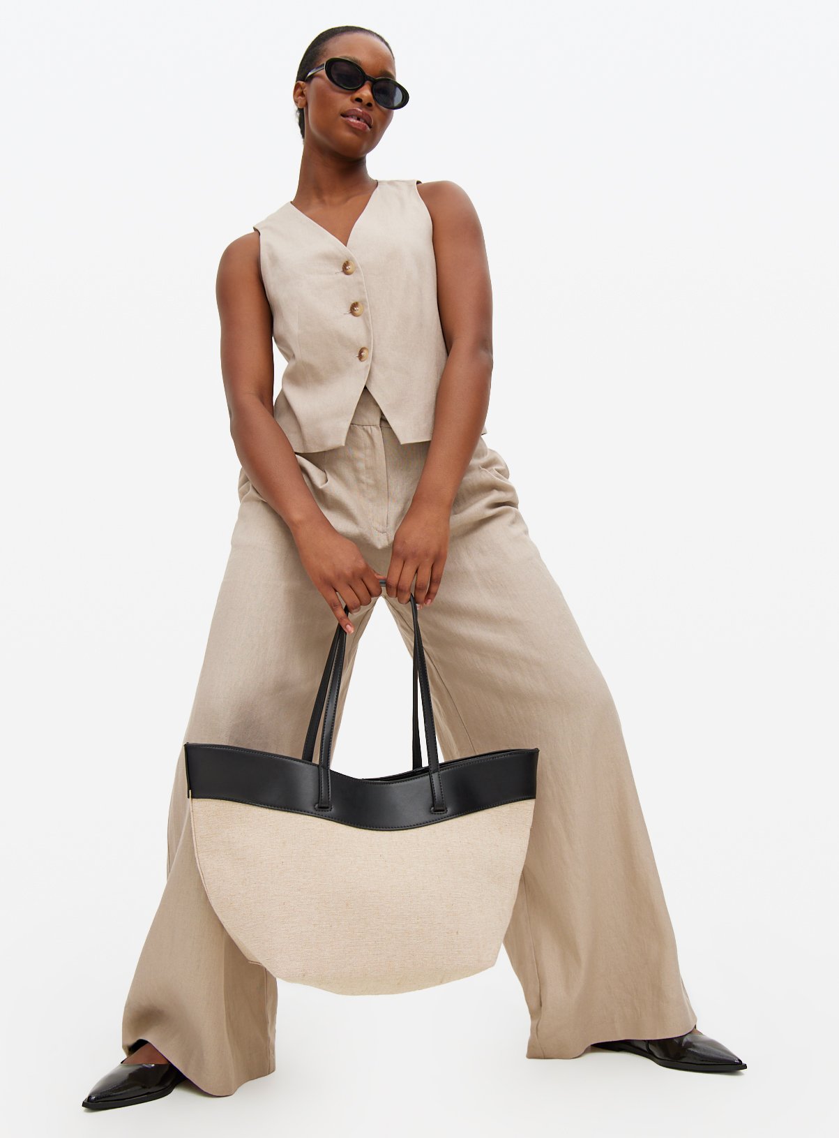 Canvas A Line Tote Bag One Size