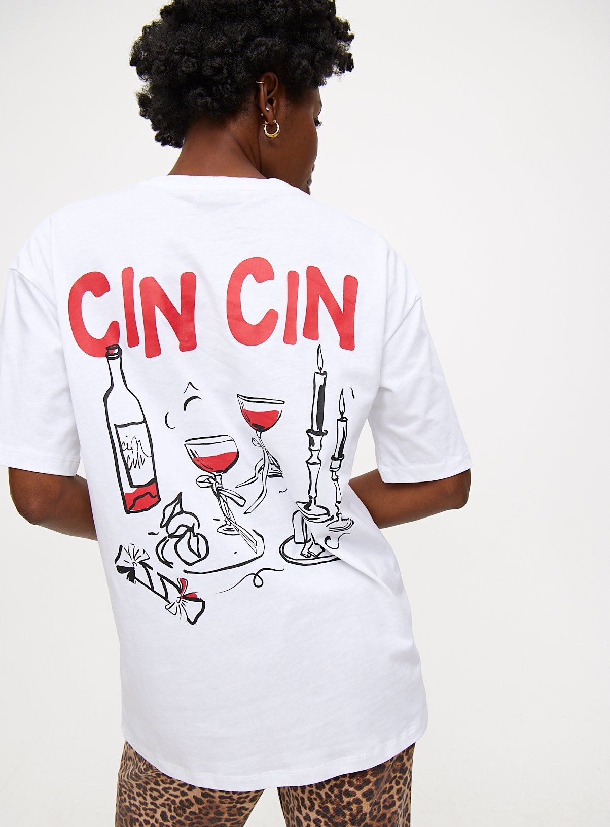 Cin Cin Graphic Oversized T-Shirt 