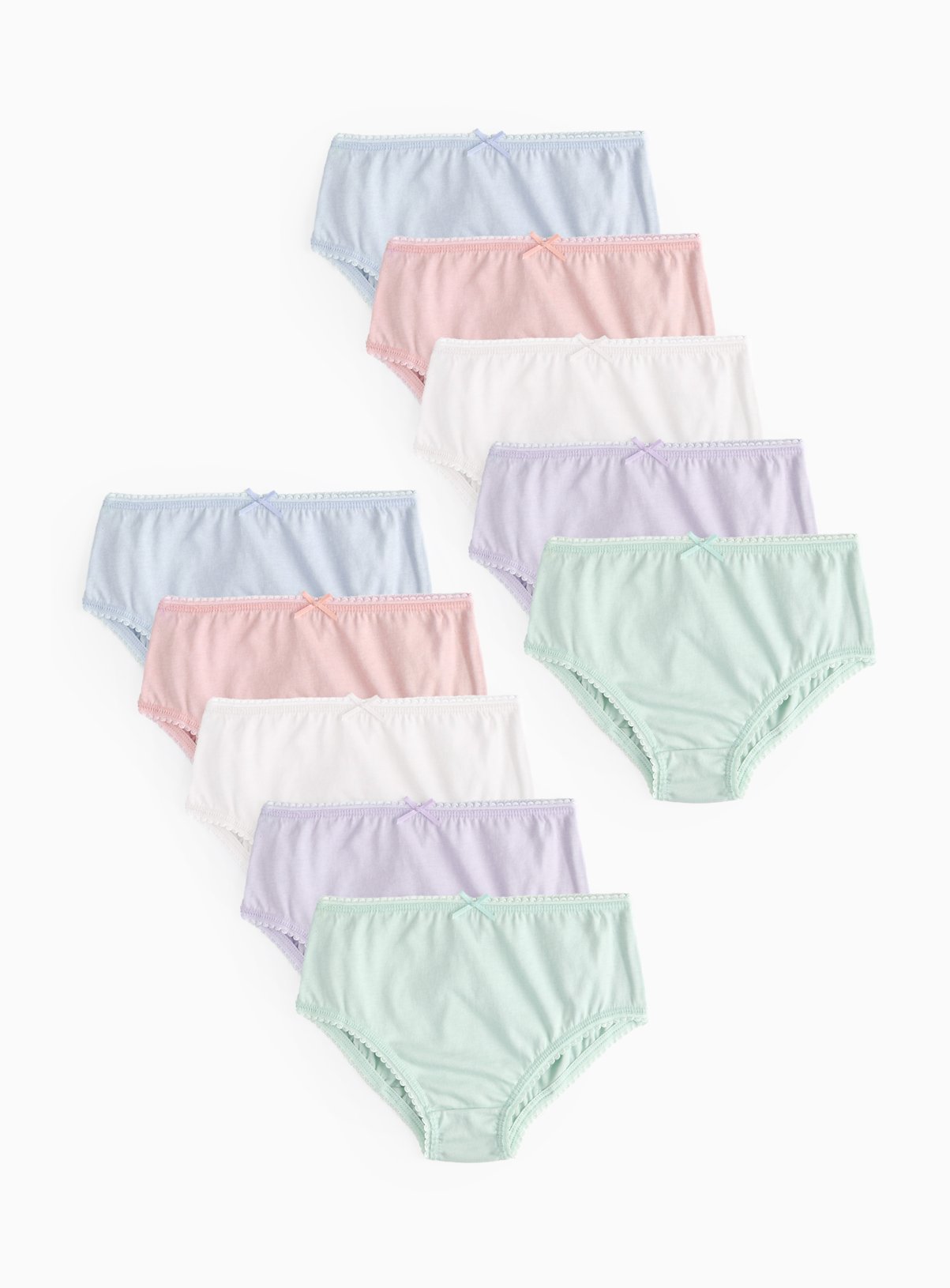 Pastel Plain Briefs 10 Pack