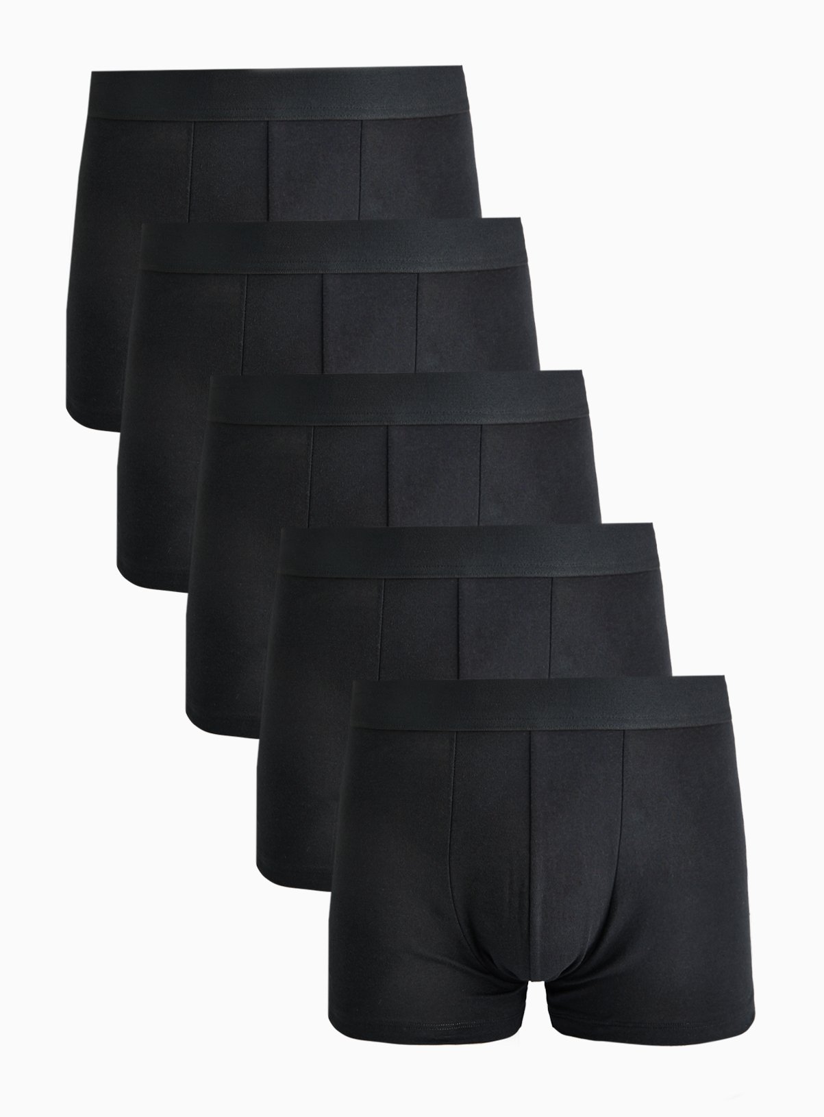 Plain Black Hipsters 5 Pack S