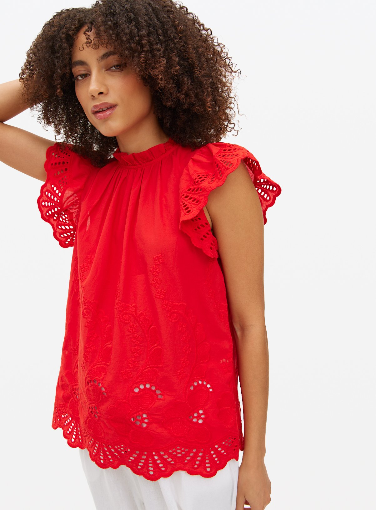 Cutwork Embroidered Shell Top 