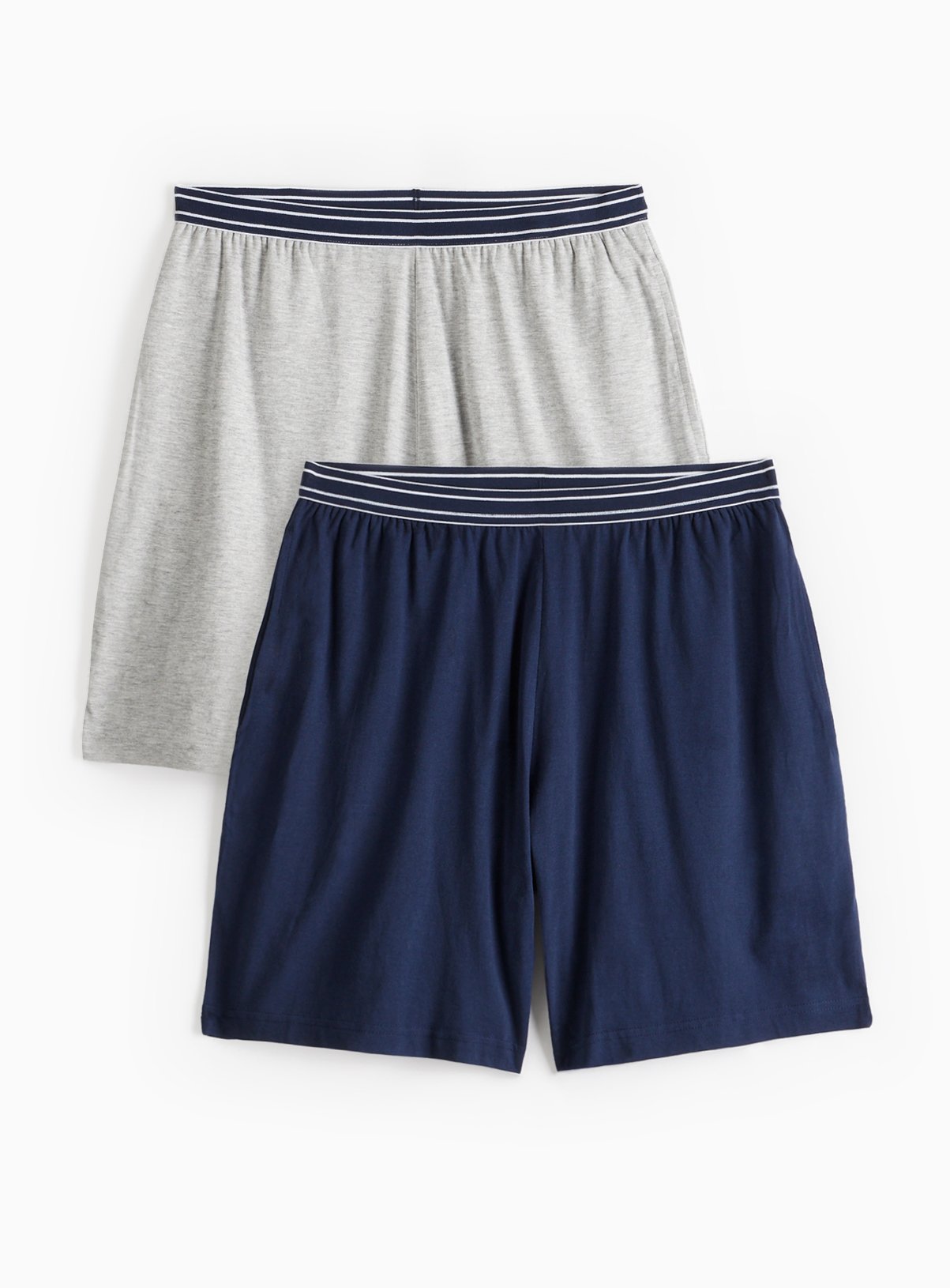 Grey & Navy Pyjama Shorts 2 Pack 