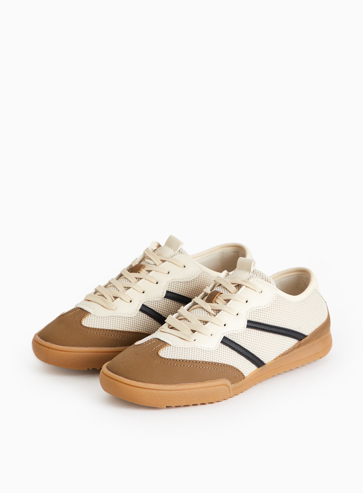 Neutral Mesh Retro Style Trainers