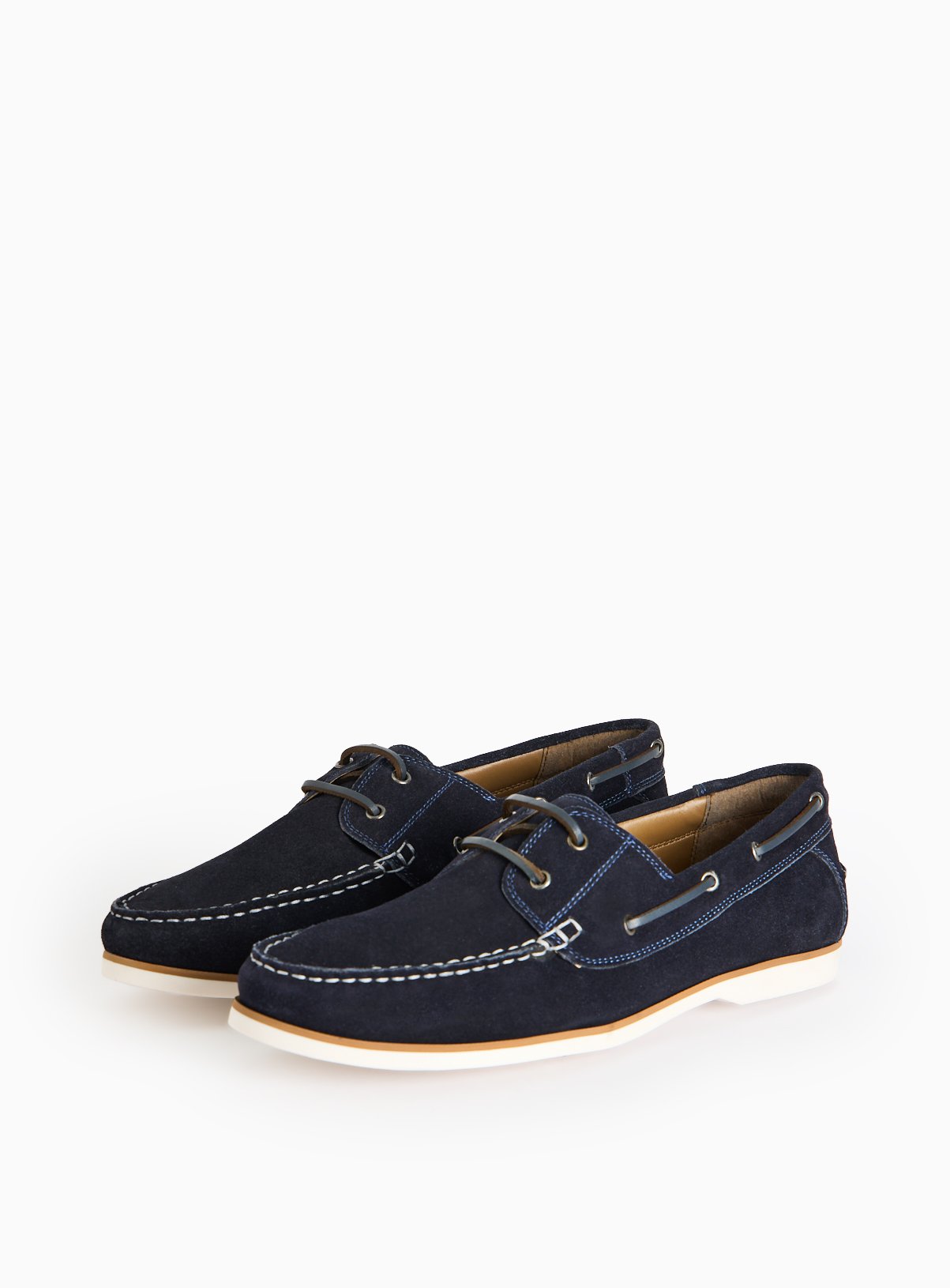 Navy Suede Boat Shoes