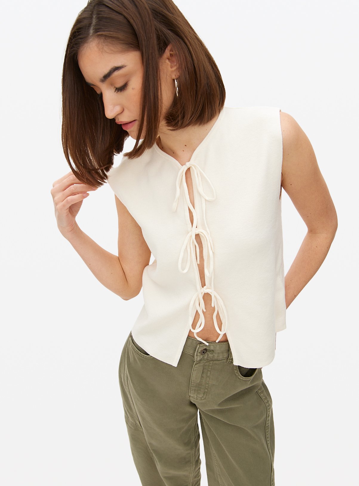 Tie Front Waistcoat 