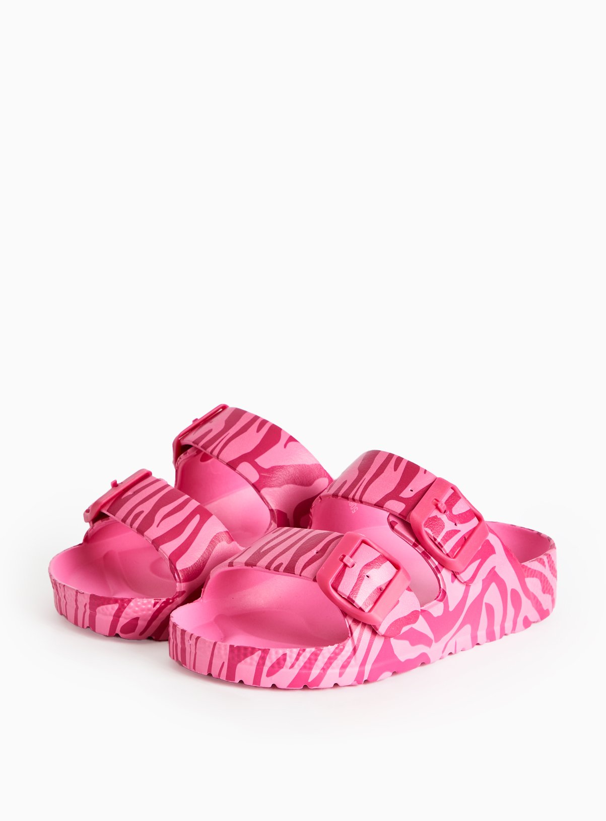 Red Zebra Print Sliders 