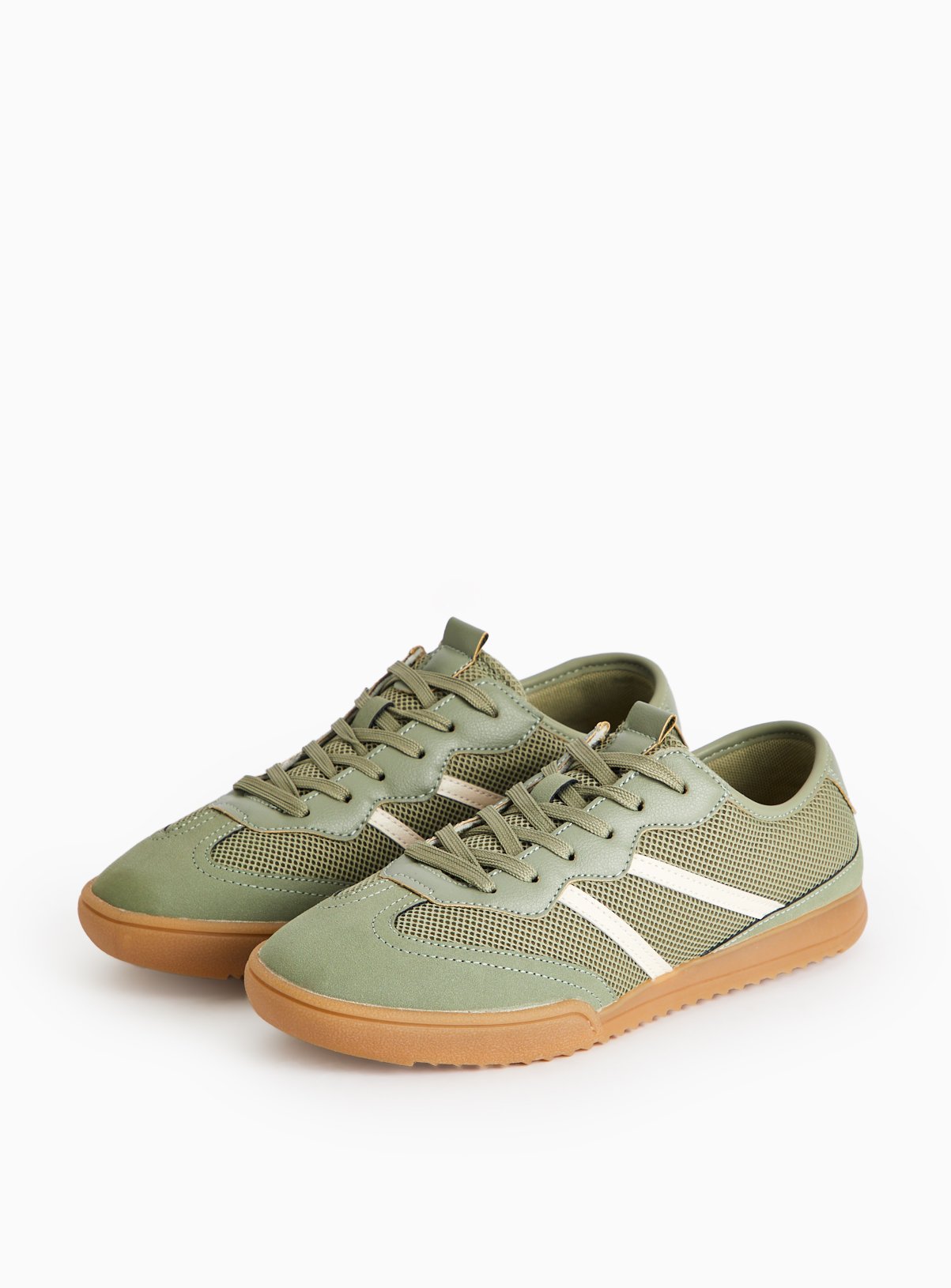 Green Mesh Retro Style Trainers  