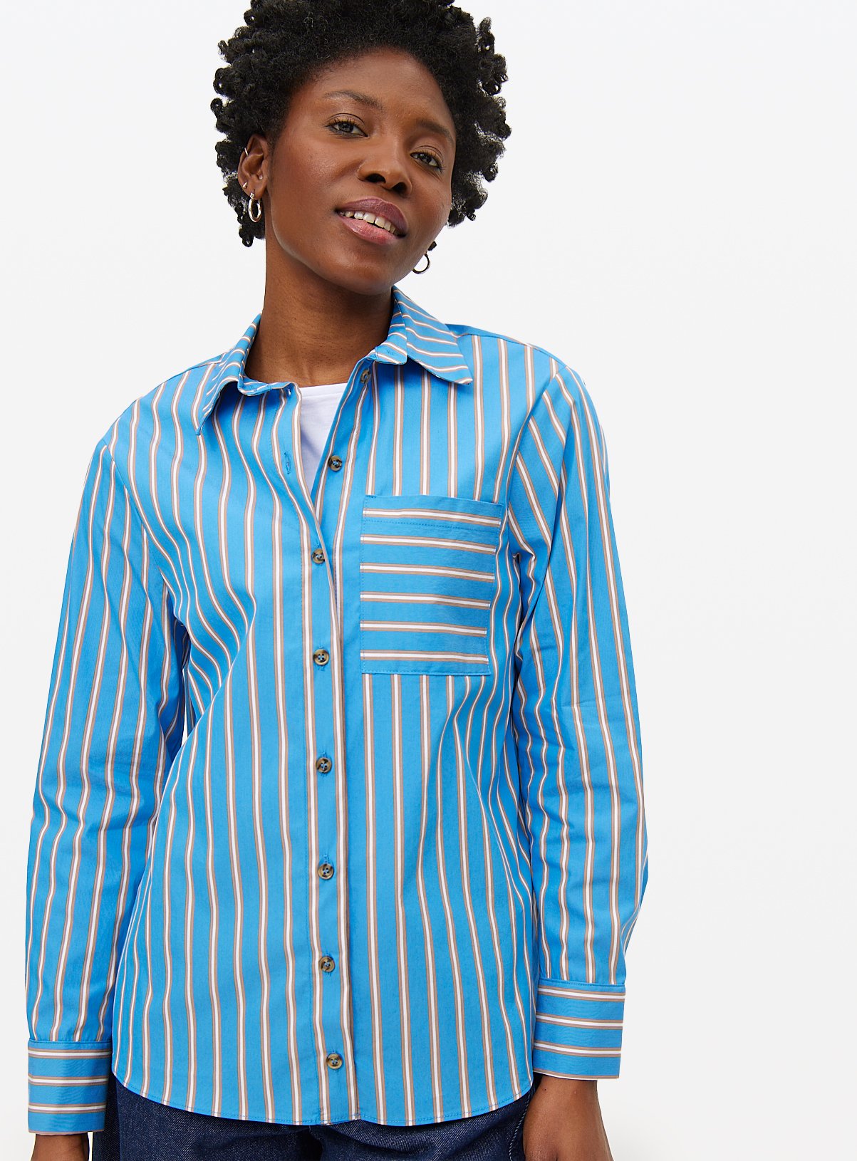 Blue Oslo Stripe Relaxed Shirt 