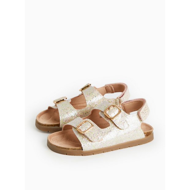 Kids Clothes Sainsburys Girls Sandals Buy Sparkle Twin Footbed