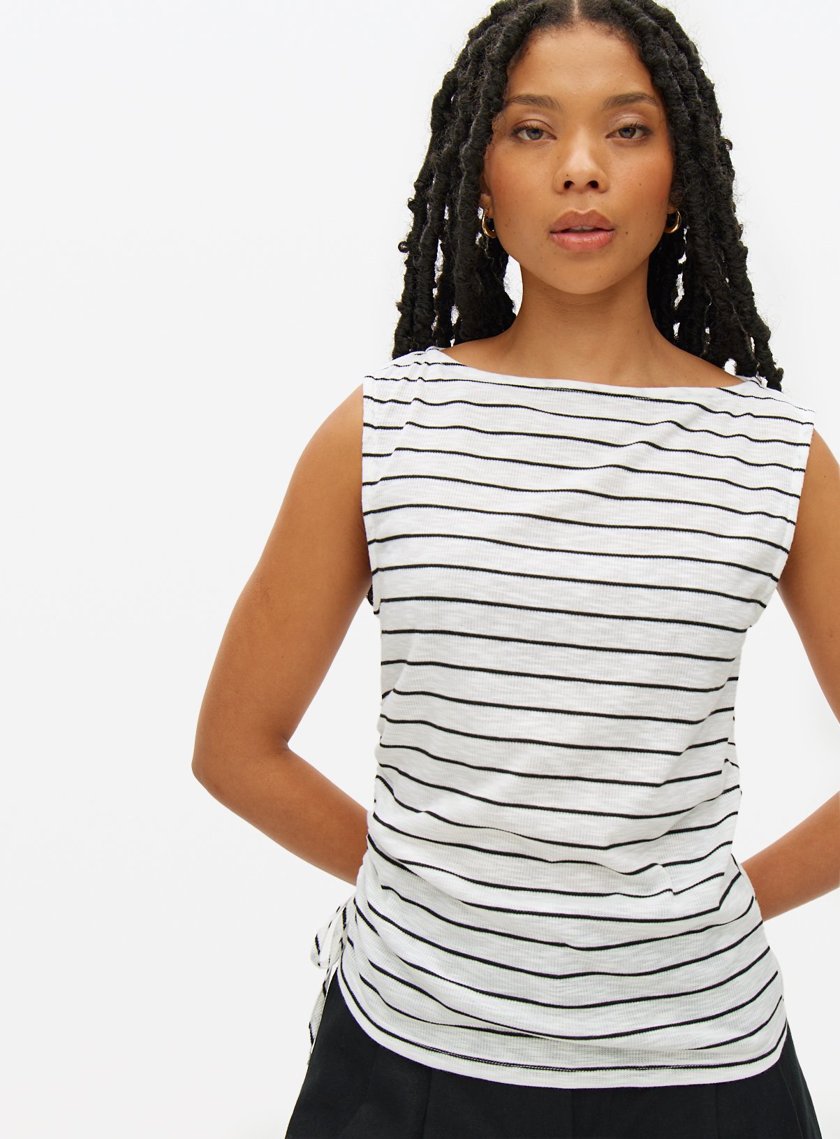 Gathered Side Sleeveless Top 