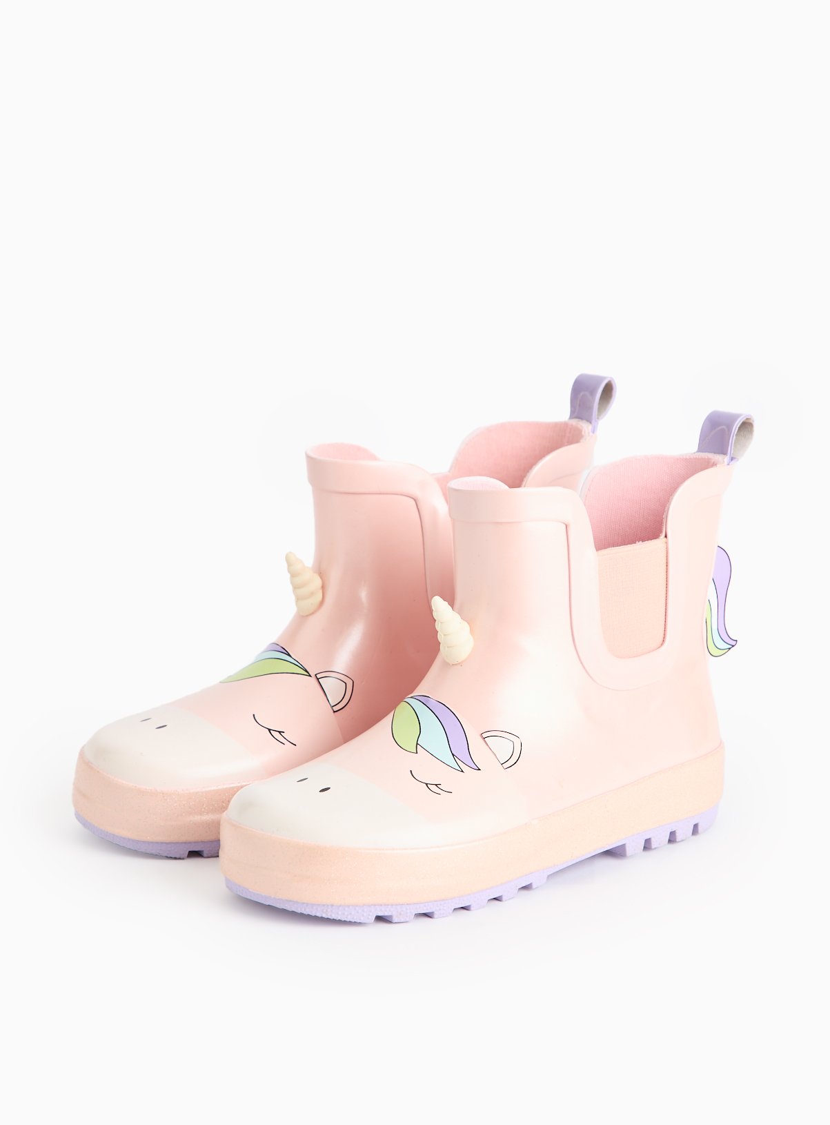 Pink Novelty Unicorn Print Wellies