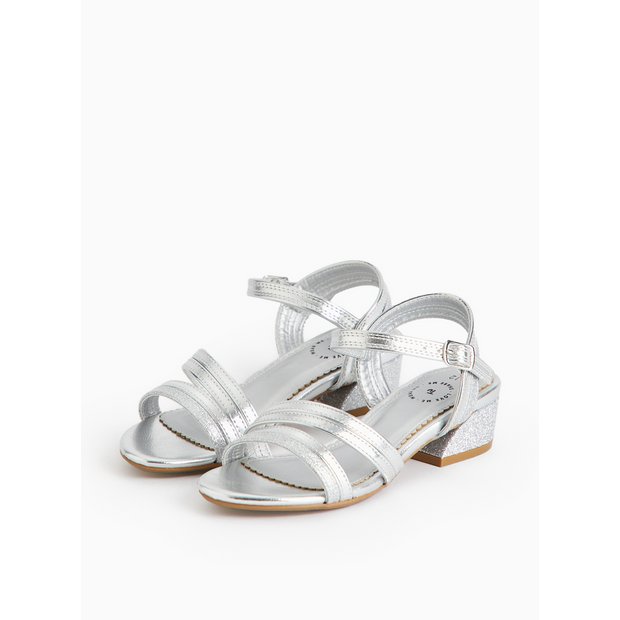 Buy Silver Sparkle Heel Sandals 12 Infant | Sandals and flip flops | Tu