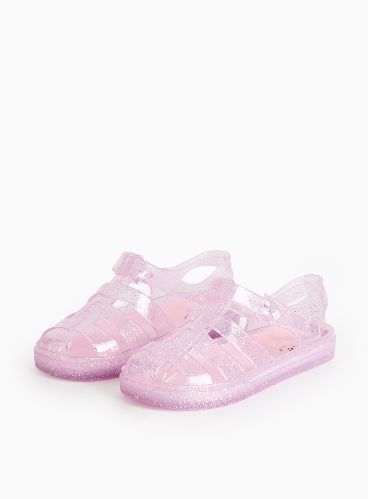 Pink Glitter Jelly Sandals 