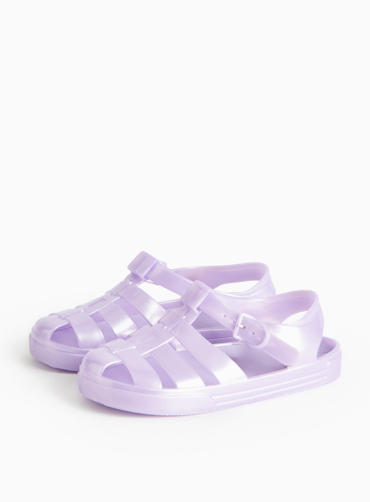 Lilac Pearlised Jelly Sandals 