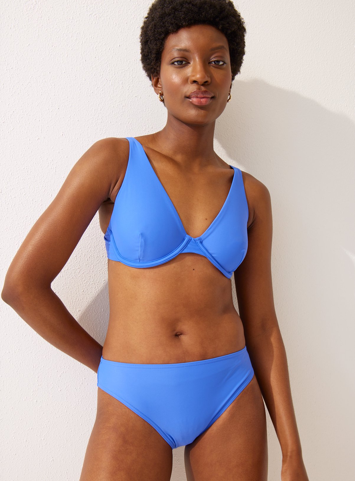 Bright Blue High Leg Bikini Bottoms 16