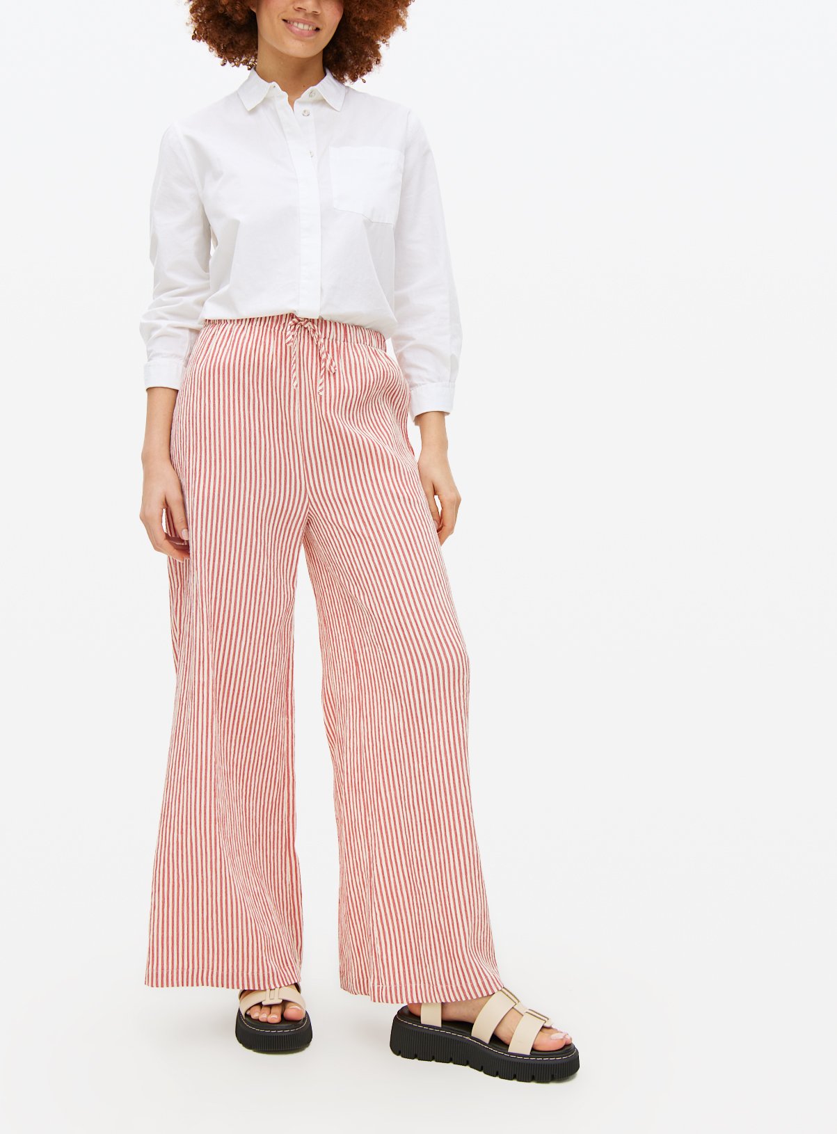 Ultra Wide Seersucker Trousers 