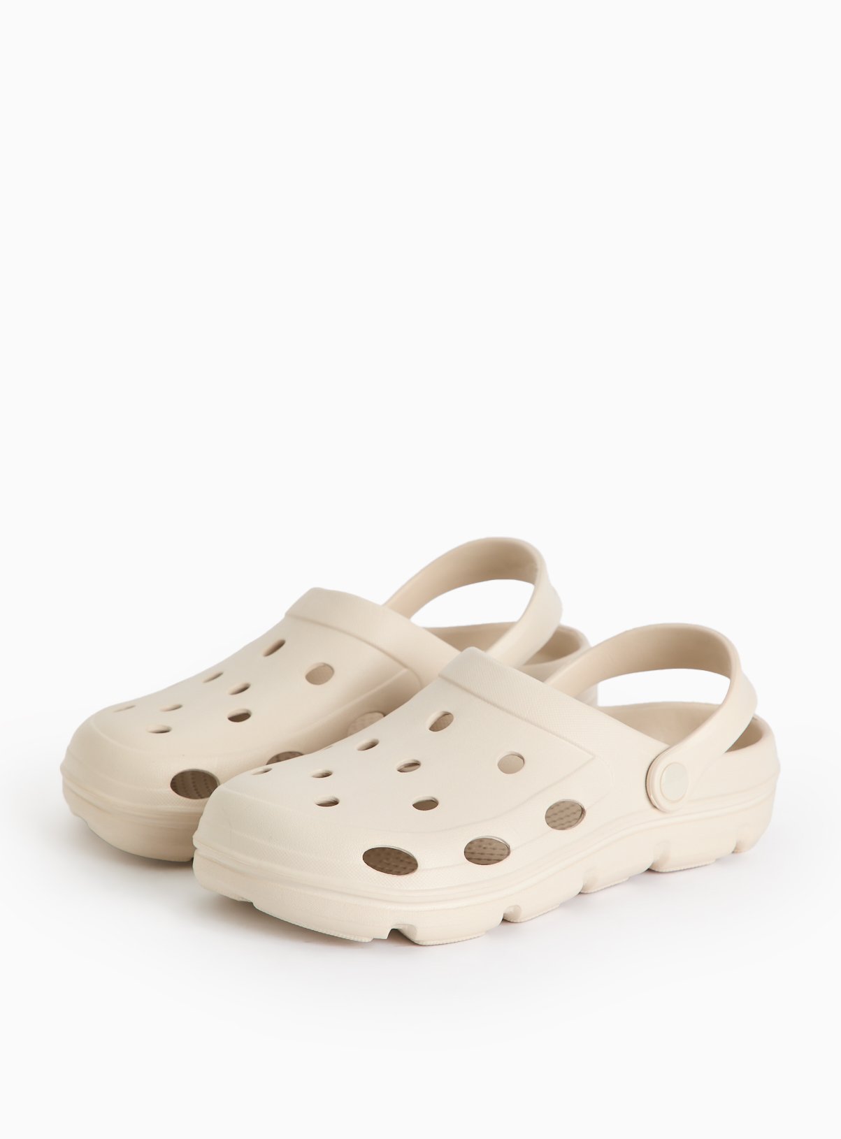 Neutral Eva Ankle Strap Clogs 