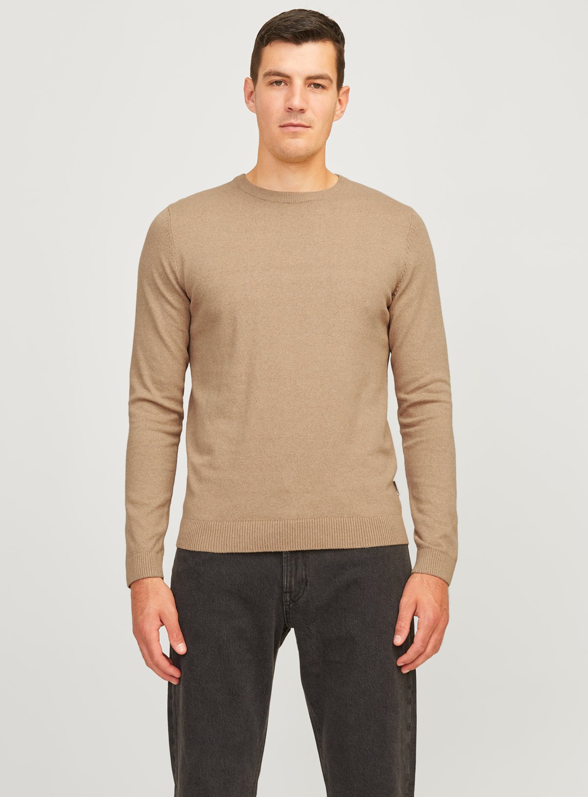 JJ REBEL Callum Knit Jumper Beige
