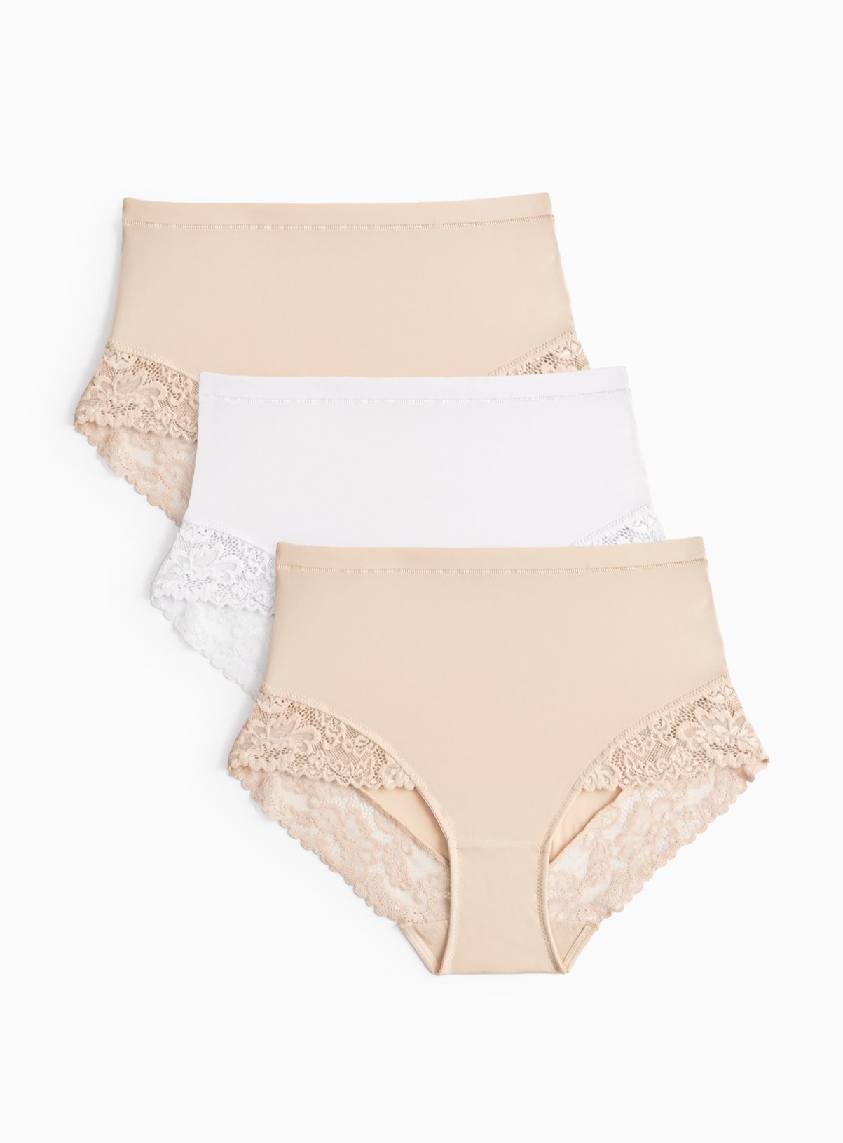 Nude Lace Full Knickers 3 Pack 16