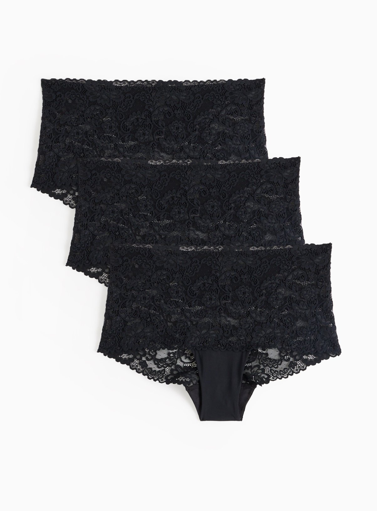 Black Lace Shorts 3 Pack 