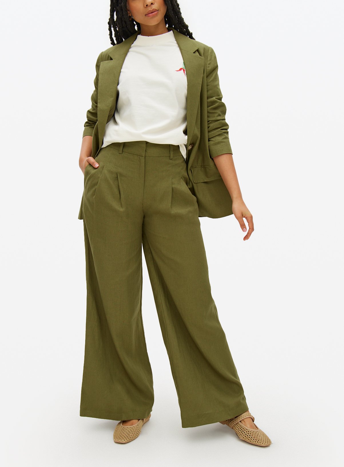 Linen Ultra Wide Co-ord Trousers 