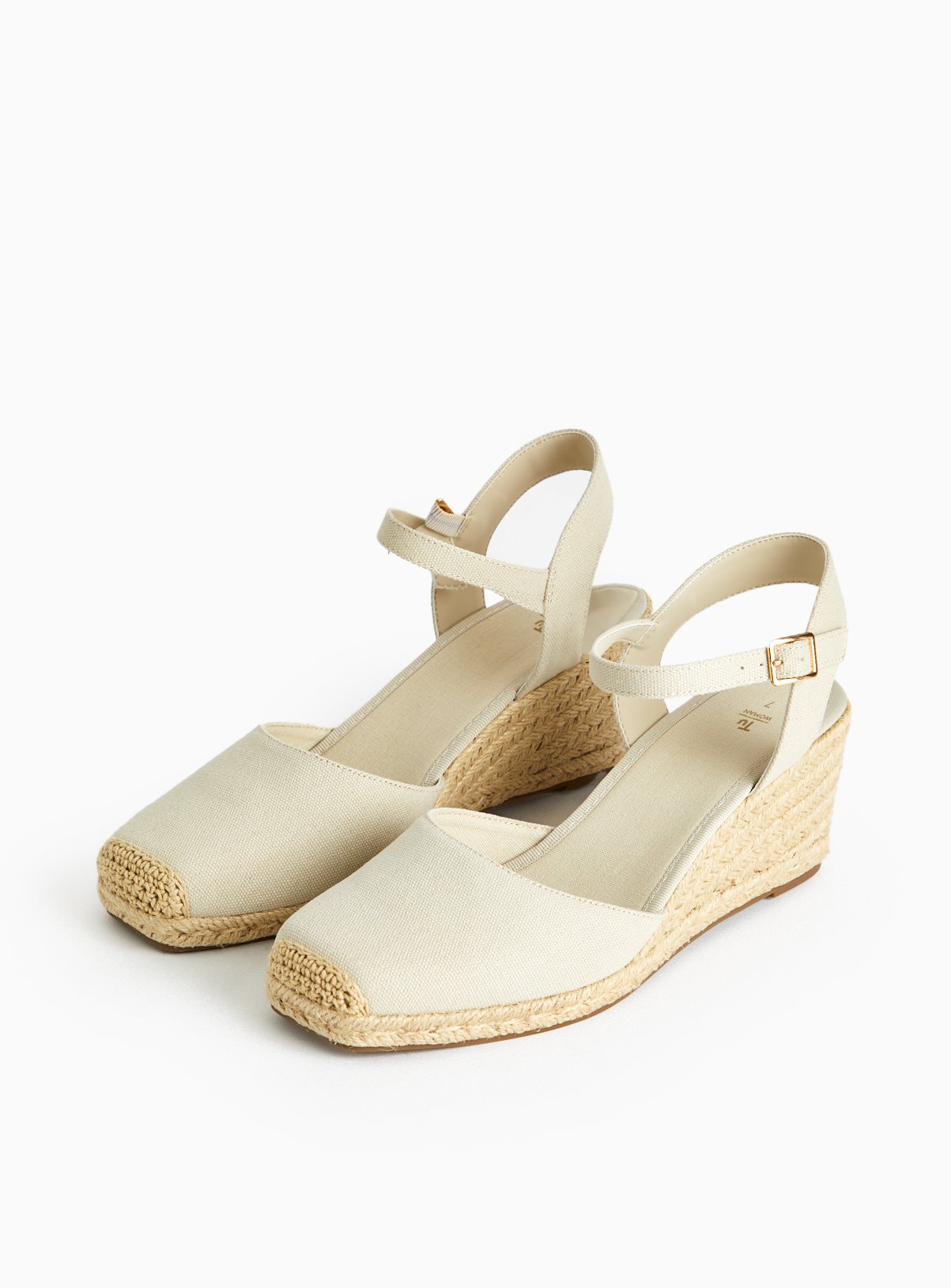 Neutral Closed Toe Espadrille Sandals 