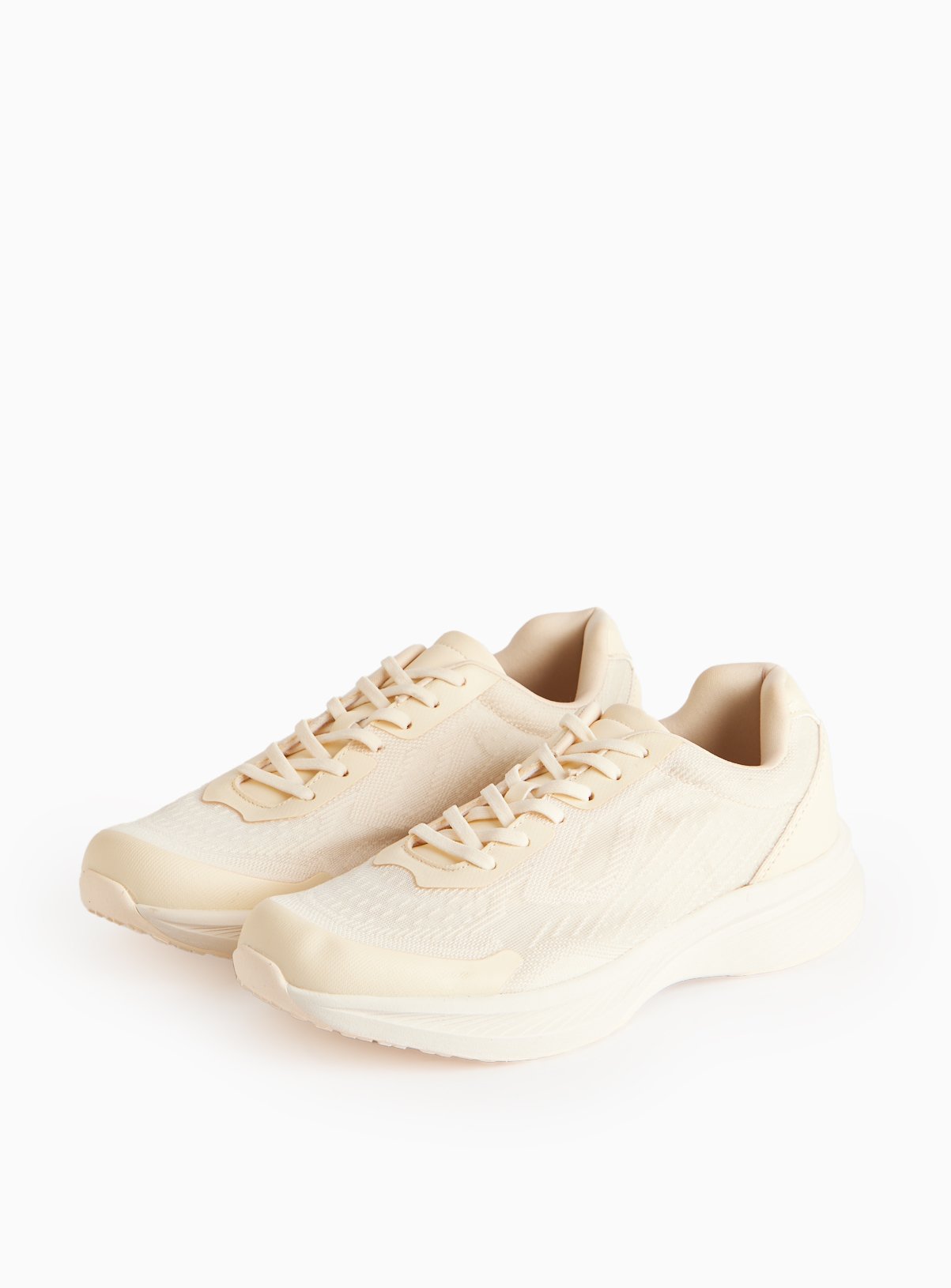 Neutral Active Mesh Lace-Up Trainers 