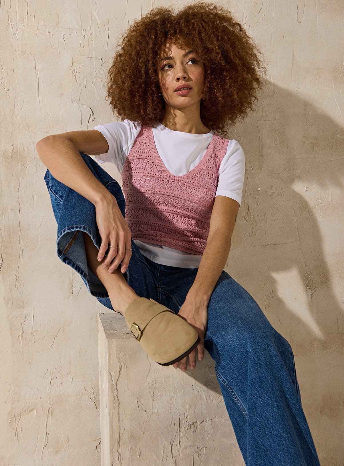 EVERBELLE Pink Knitted Tank 